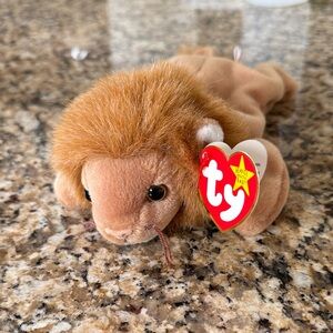 Ty Lion Plush with Brown Fur